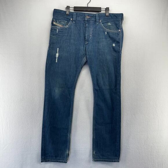 Diesel jeans men's 34 Fits 36x31 Thanaz Slim Skinny Vintage Distressed y2k 2000s - Picture 1 of 16